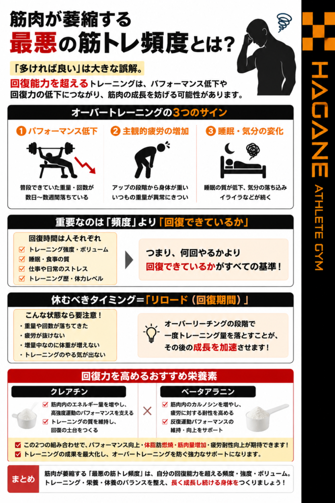 【梅田・経営者専門パーソナルジム】筋肉が萎縮する「最悪な筋トレ頻度」とは?重要なのは回復力